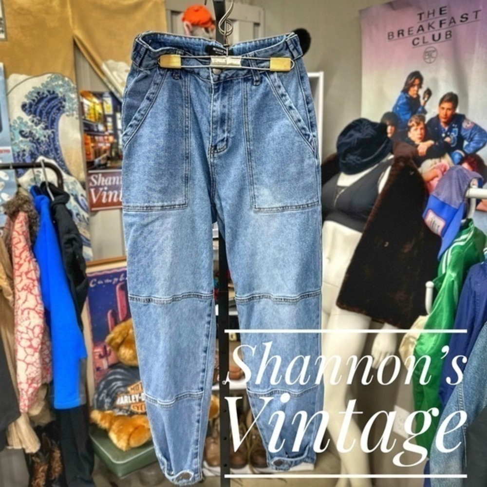 American Bazi sz small parachute denim pants A52